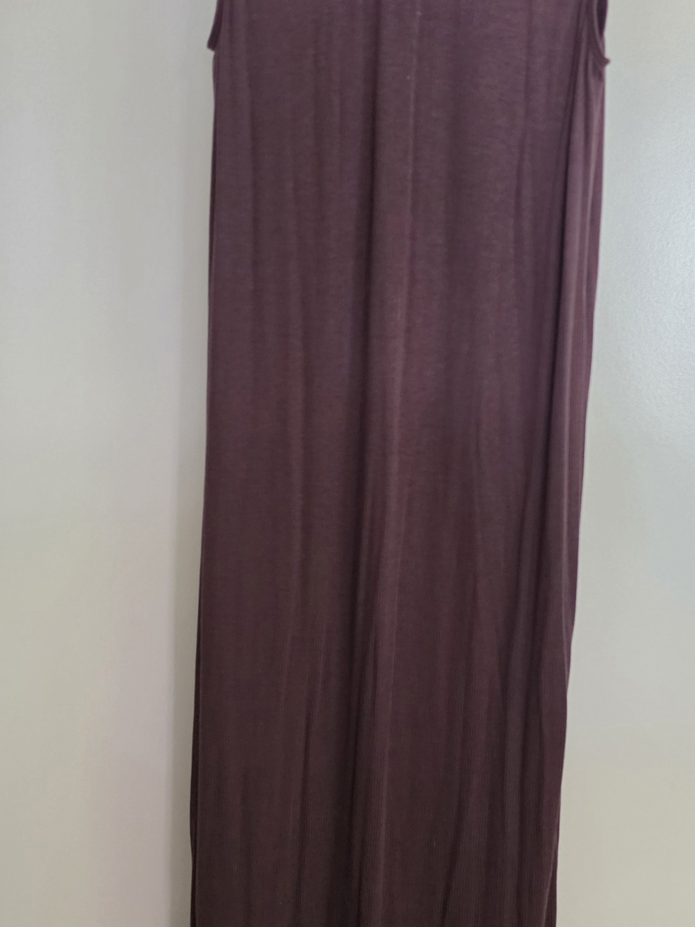 Women's Long Ribbed Maxi Skirt in Plum